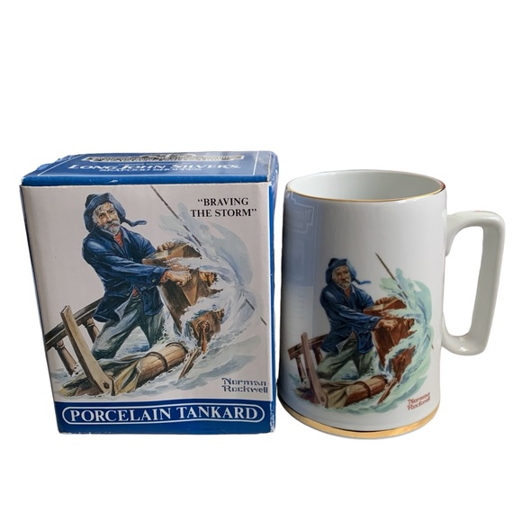 NORMAN ROCKWELL Seafarers Collection BRAVING THE STORM Tankard Mug 12 oz - Picture 1 of 7